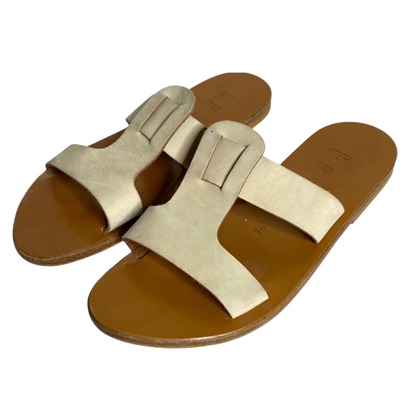K. Jacques St. Tropez Slide Sandal In Nubuck Linen - Picture 3 of 8